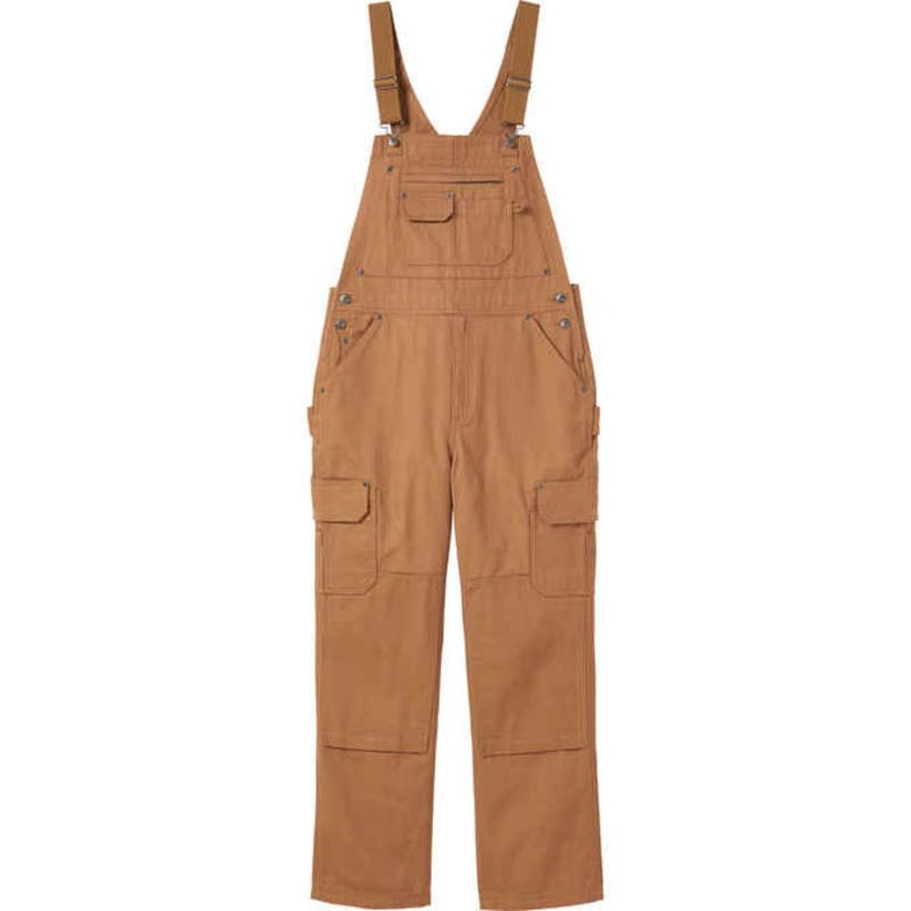 Duluth Trading Mens 46x30 Fire Hose Ultimate Bib Overalls Brown Cargo Comfy - Picture 5 of 16